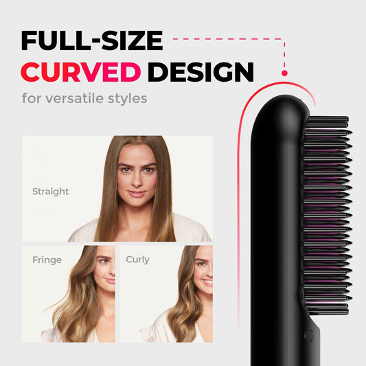 Brosse lissante portable – Des cheveux lisses et soyeux en un instant, n'importe où.